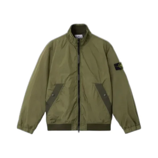 Stone Island Logo Patch Zip-Up Jacket