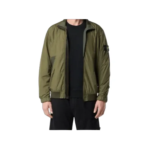 Stone Island Logo Patch Zip-Up Jacket