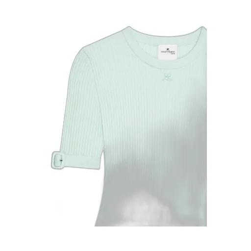 CourrÈGes Buckle Knitted T-Shirt