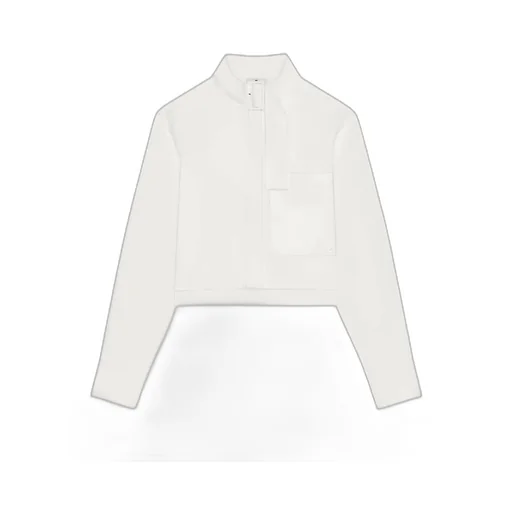 CourrÈGes Cropped Buckle Poplin Shirt