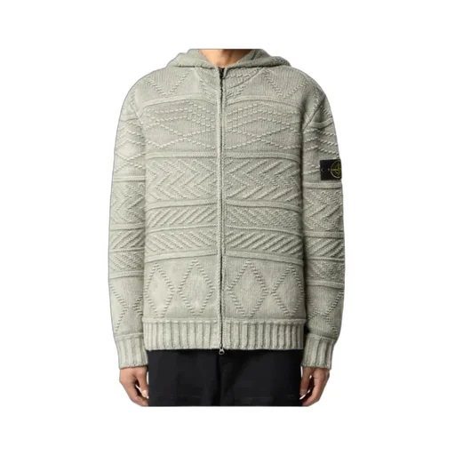 Oversized-Fit Zip-Up Hooded Jumper