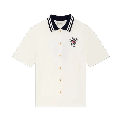DrÔLe De Monsieur Chemise PiquÉE Slogan Rose Shirt