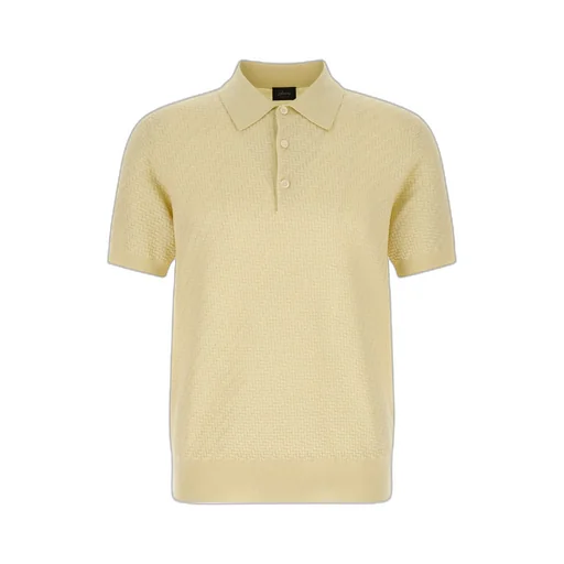 Brioni Woven Pattern Knitted Polo Shirt