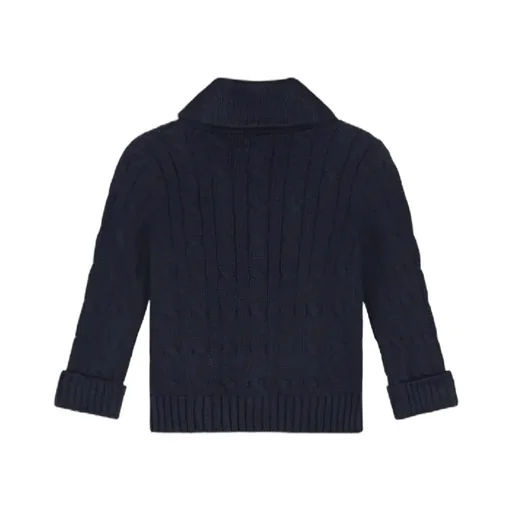 Polo Ralph Lauren Kids Logo Embroidered Cable Knit Cardigan