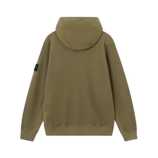 Stone Island Logo Patch Zip-Up Hoodie
