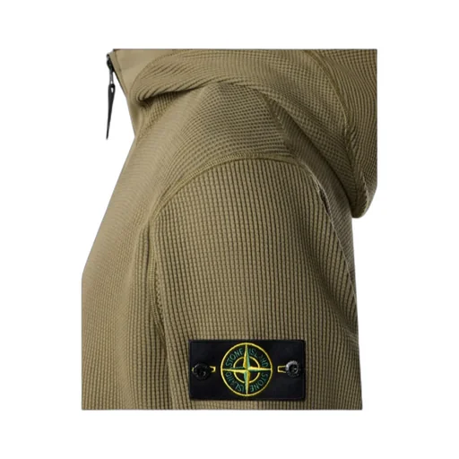 Stone Island Logo Patch Zip-Up Hoodie