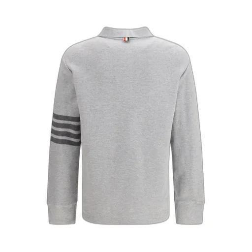 Thom Browne 4-Bar Long-Sleeved Polo Shirt