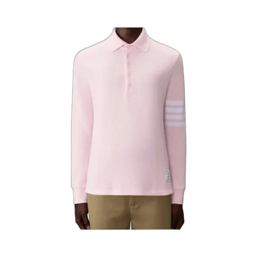 Thom Browne 4-Bar Long-Sleeved Polo Shirt