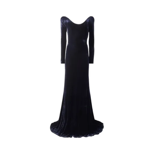 Off-The-Shoulder Velvet Dress