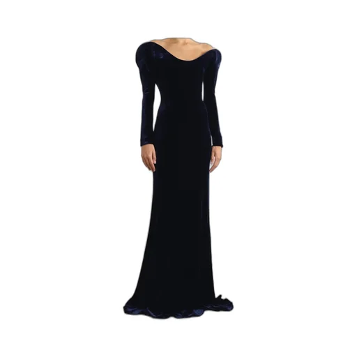 Off-The-Shoulder Velvet Dress