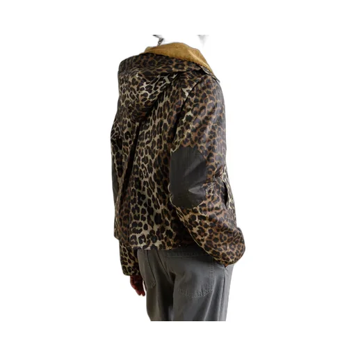 Ganni Leopard Print Hooded Jacket