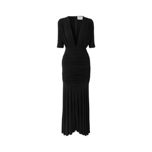 V-Neck Ruched Dress