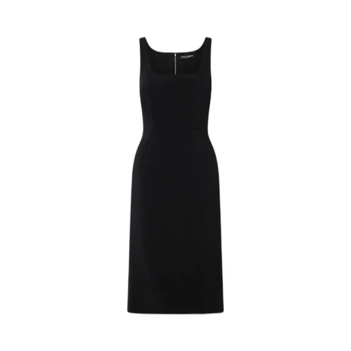 Dolce & Gabbana Square Neck Sleeveless Midi Dress