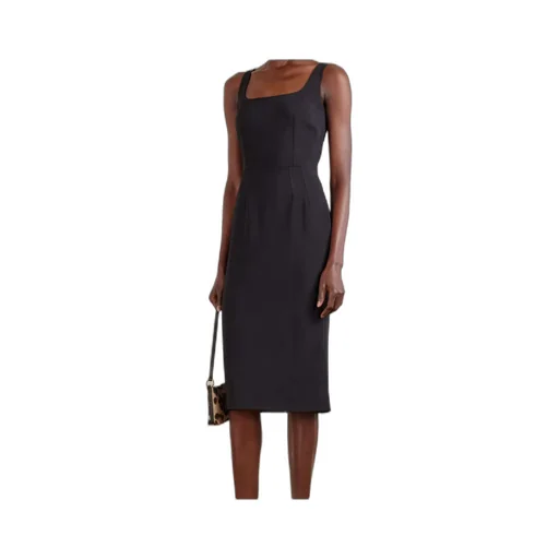 Dolce & Gabbana Square Neck Sleeveless Midi Dress