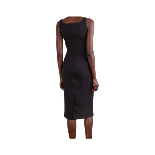 Dolce & Gabbana Square Neck Sleeveless Midi Dress