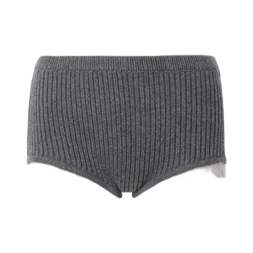 Crocheted Knit Cashmere Shorts