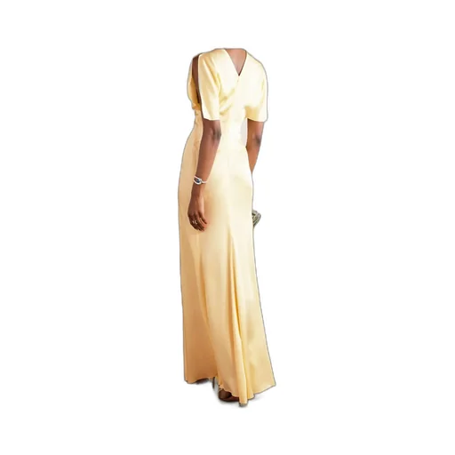 Bella Satin-Crepe Gown