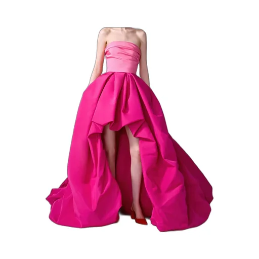 Strapless High-Low Gown