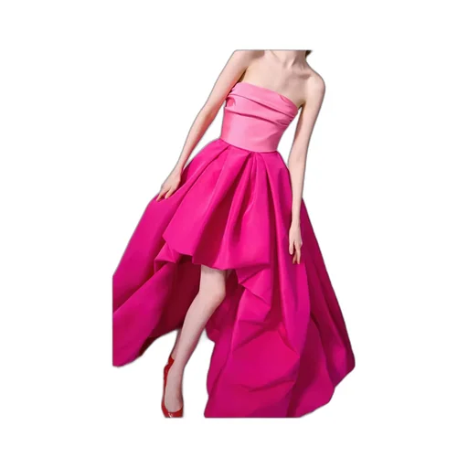 Strapless High-Low Gown
