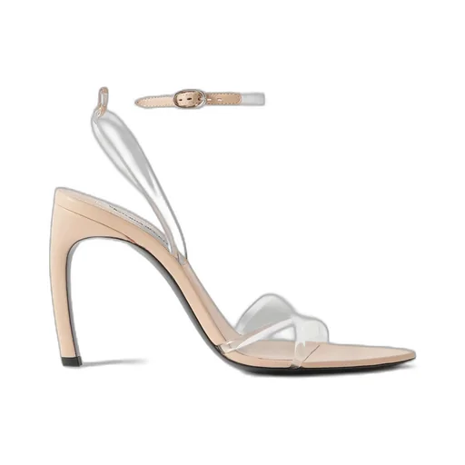 Transparent Strap High-Heeled Sandals
