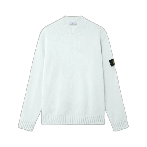 Mock Neck Sweater With Ribbed Trims