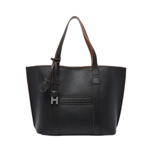 Hogan Logo Embossed Top Handle Bag