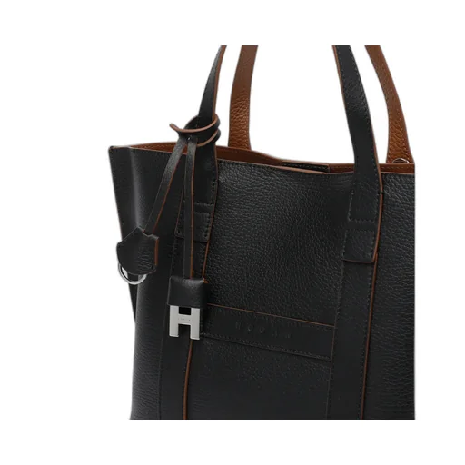 Hogan Logo Embossed Top Handle Bag