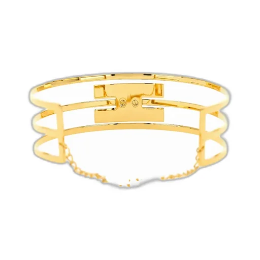 Elisabetta Franchi Band Design Chained Necklace
