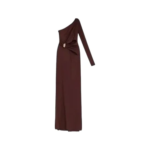 Elisabetta Franchi Cut-Out One-Shoulder Red Carpet Dress