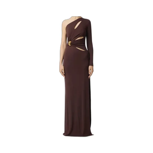 Elisabetta Franchi Cut-Out One-Shoulder Red Carpet Dress