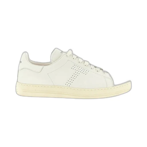 Perforated-Logo Leather Sneakers