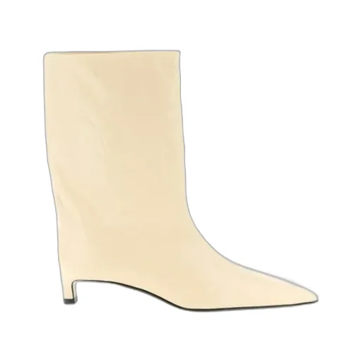Jil Sander Craquele Pointed-Toe Ankle Boots