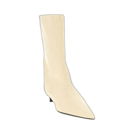 Jil Sander Craquele Pointed-Toe Ankle Boots