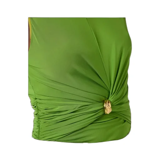 Elisabetta Franchi Pleated Sleeveless Top