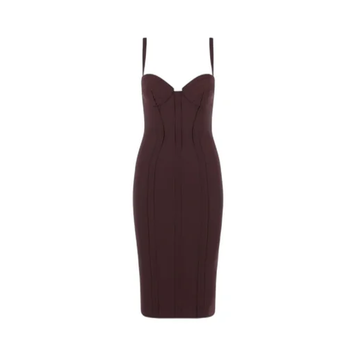 Elisabetta Franchi Strapped Corset Midi Dress