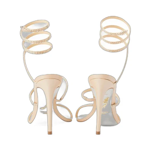 Round-Toed High-Heeled Sandals
