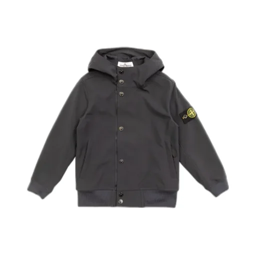 Stone Island Junior Button-Up Hooded Jacket