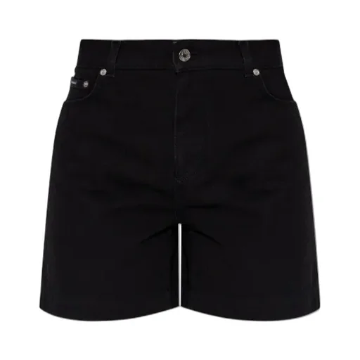 Dolce & Gabbana Logo Plaque Denim Shorts