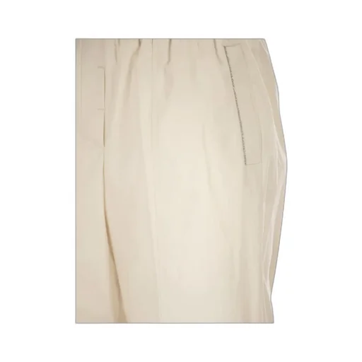 Peserico Elasticated Waistband Stretch Sateen Trousers