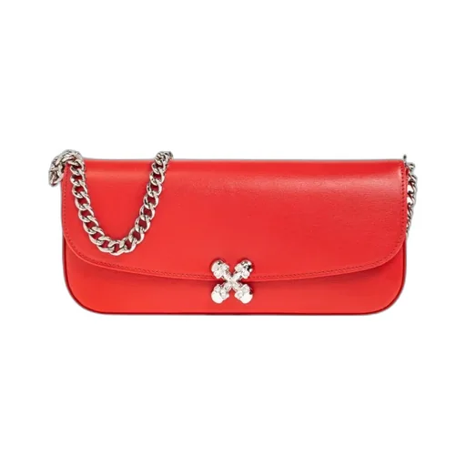 Alexander Mcqueen Skull Flower Chain Clutch Bag