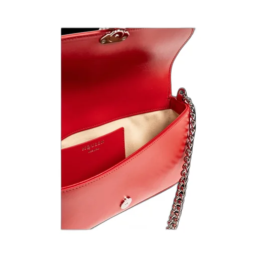 Alexander Mcqueen Skull Flower Chain Clutch Bag