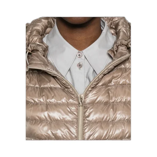 Hooded Zip-Up Quilted Cotton Coat