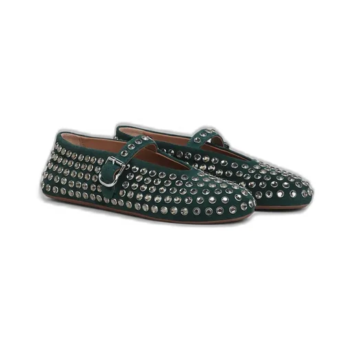 Studded Buckle Strap Sneakers