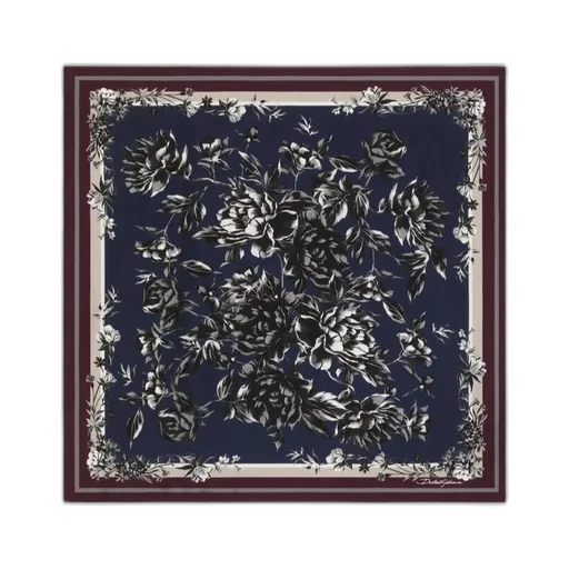 Dolce & Gabbana Peony Printed Scarf