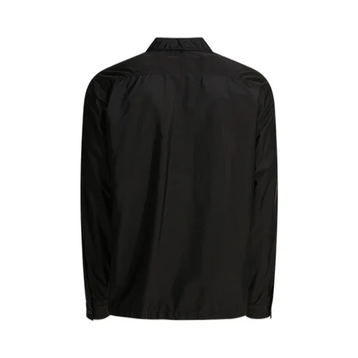 Prada Triangle-Logo Zipped Shirt