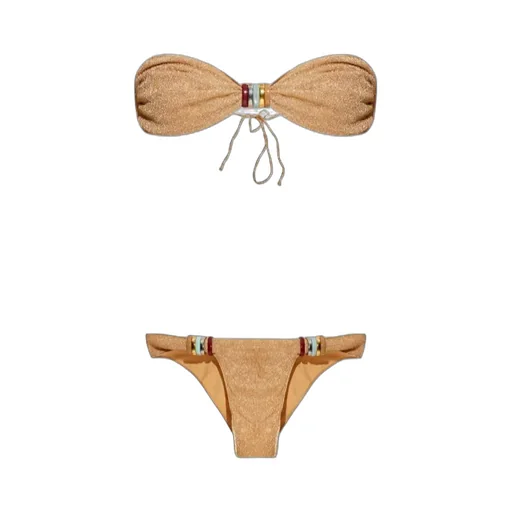 Osree Tied Fastened Glitter Embellished Bikini