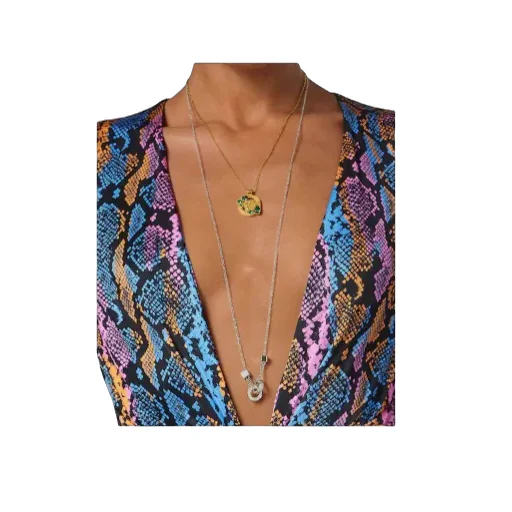 Versace Greca Double-Chain Necklace