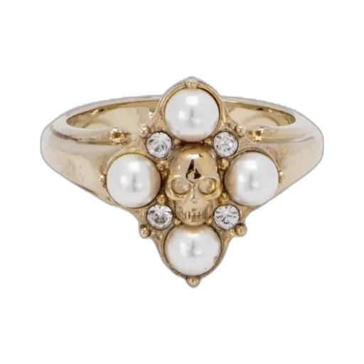 Alexander Mcqueen Skull Embellished Ring