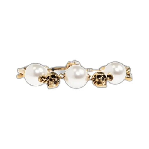 Alexander Mcqueen Skull Embellished Chained Bracelet