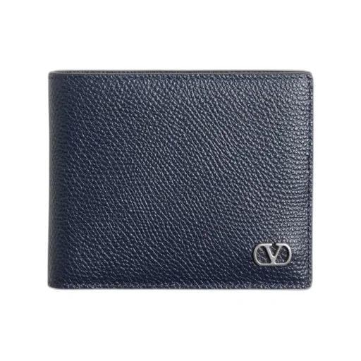 Valentino Garavani Vlogo Signature Grainy Calfskin Wallet